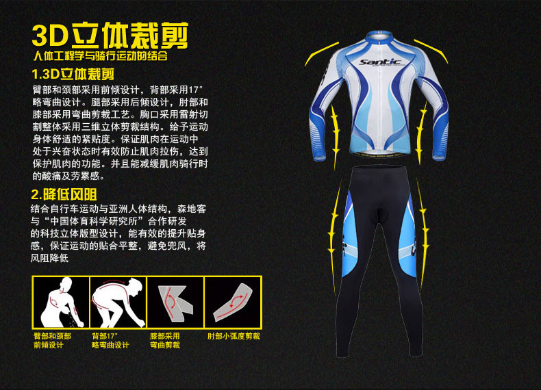 Tenue de cyclisme homme SANTIC - Ref 2231485 Image 10