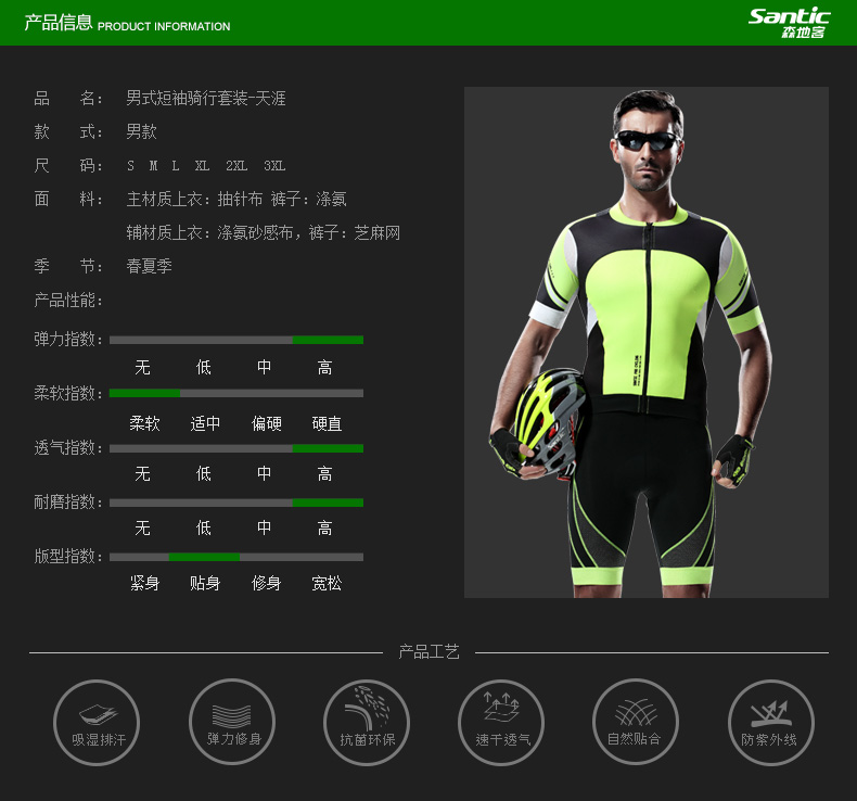 Vêtement cyclisme homme SANTIC - Ref 2231349 Image 16