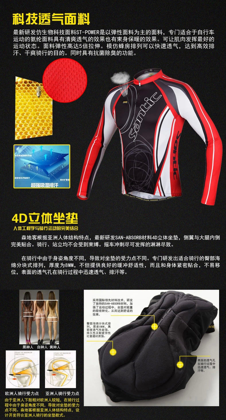 Tenue de cyclisme homme SANTIC - Ref 2231350 Image 10