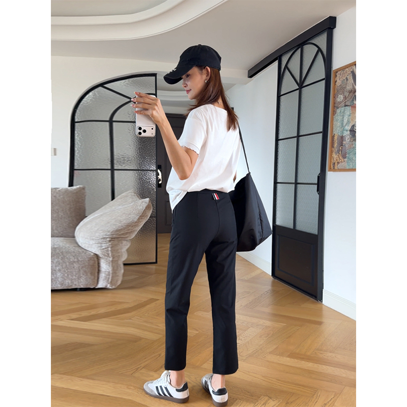 Eul Eby One-To-Nine Cigarette Pants, Autumn Casual Pants, Fashionable Three-Color Logo, Slimming and Elegant Suit Pants for Women Eul Eby One-To-Nine Cigarette Pants, Autumn Casual Pants, Fashionable Three-Color Logo, Slimming and Elegant Suit Pants for Women