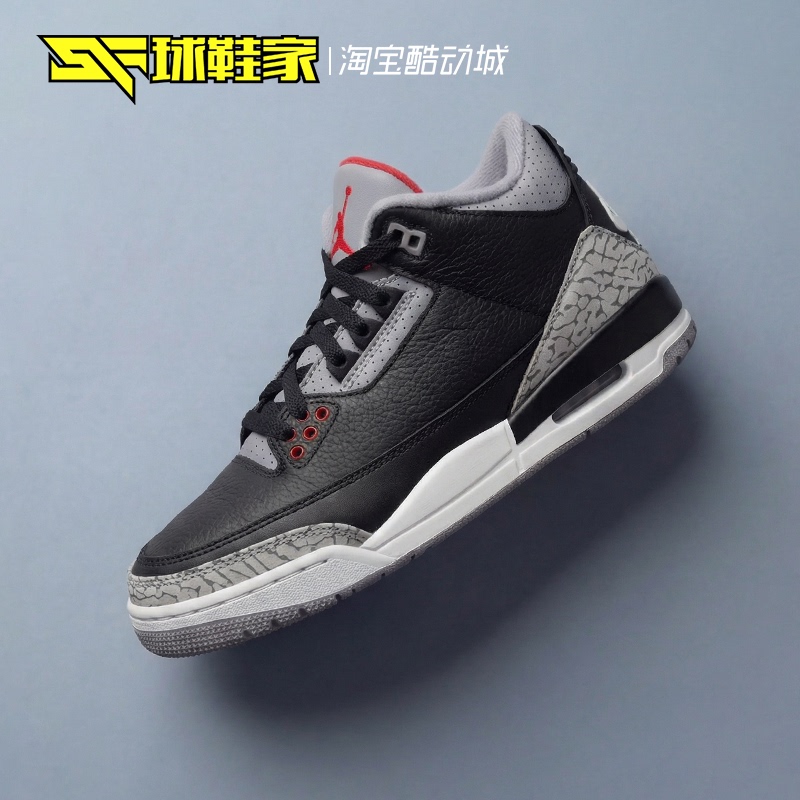 Sneakers Air Jordan 3 Aj3 Og Black Cement Retro Casual Sports Basketball Shoes Dm0967-010