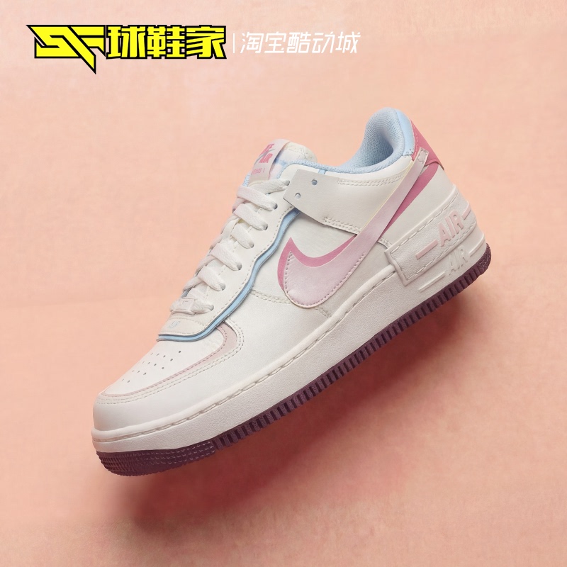 Sneaker Brand Nike Af1 Shadow Valentine's Day Limited Edition White Pink Blue Women's Sneakers Iq9803-161