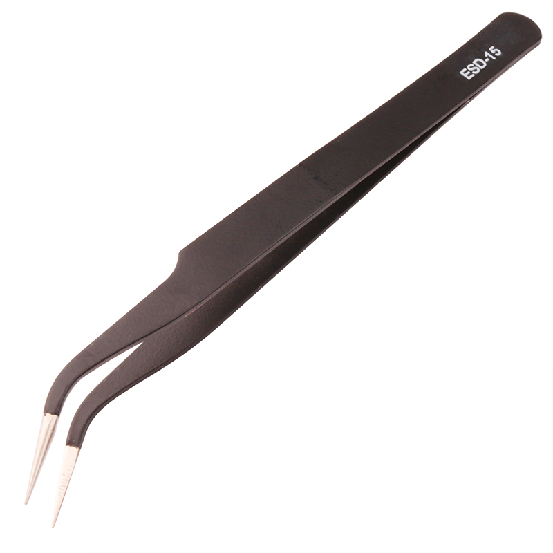 High-quality tools Stainless steel wide-head tweezers High-precision tip wide-head elbow Acid-resistant extension and hard maintenance multi-gauge
