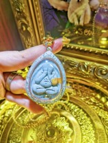 Thailands genuine imported Buddha amulet craftsmanship sterling silver shell Long Phor Kun Nian Bida necklace pendant order free rope