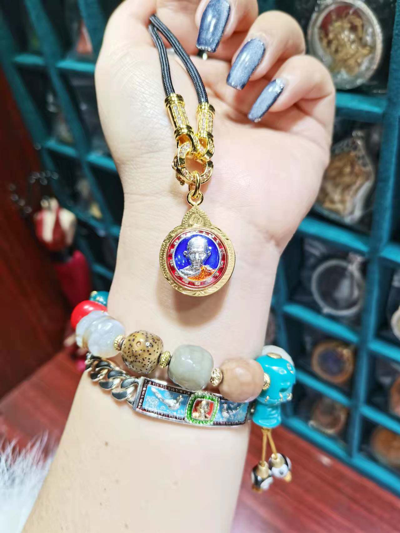 Thailand Brand Genuine LP Rui Mini Self Pendant Hand Necklace