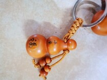 Boutique Peach Wood Gourd Key Button Manual Engraving of Ping An Ruyi Merchants Fortune Manufacturer Direct Sales of Caifu Nafu