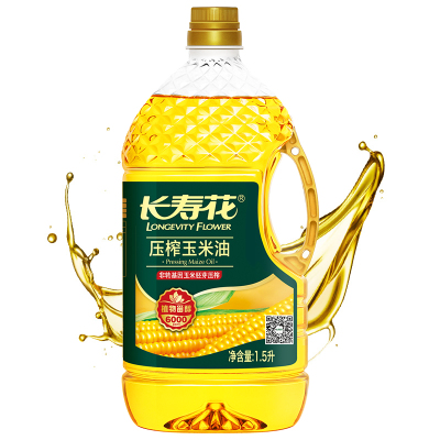 长寿花压榨玉米油1.5L*1桶