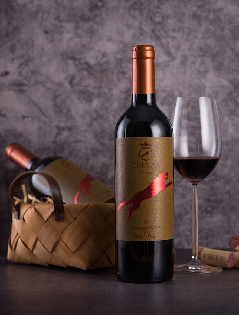 智利进口 COUGAR 美洲狮 柯诺苏酒庄 中央山谷干红葡萄酒 750ml*6瓶 双重优惠折后￥179包邮