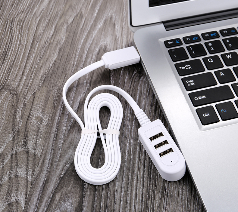 usb splitter kéo ba chuyển đổi máy tính xách tay giao diện trung tâm mở rộng và trung tâm sáng tạo nhỏ gọn hơn - USB Aaccessories đèn led máy tính