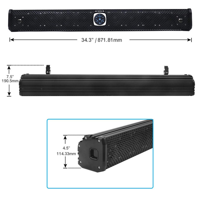 Bombardier X3 ສຽງແຖບສຽງລໍາໂພງ Bluetooth ເຫມາະສໍາລັບ Maverick 121 ແລະ 154 ຫຼື 172 ຫາ 200 ຂາຍຮ້ອນ