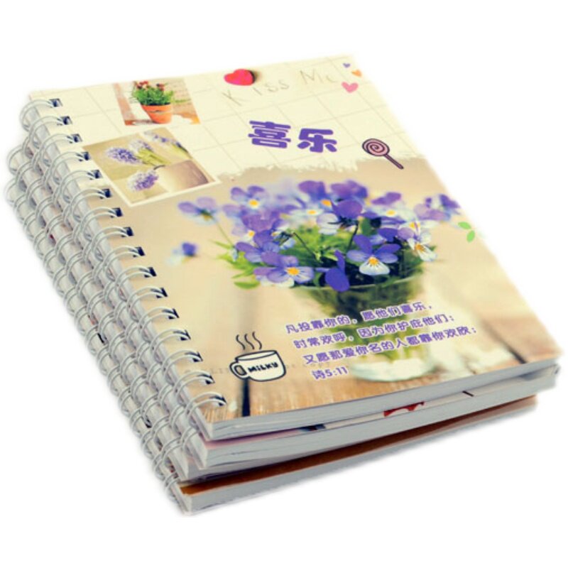 Creative stationery cartoon character landscape notebook coil loose-leaf book 64k