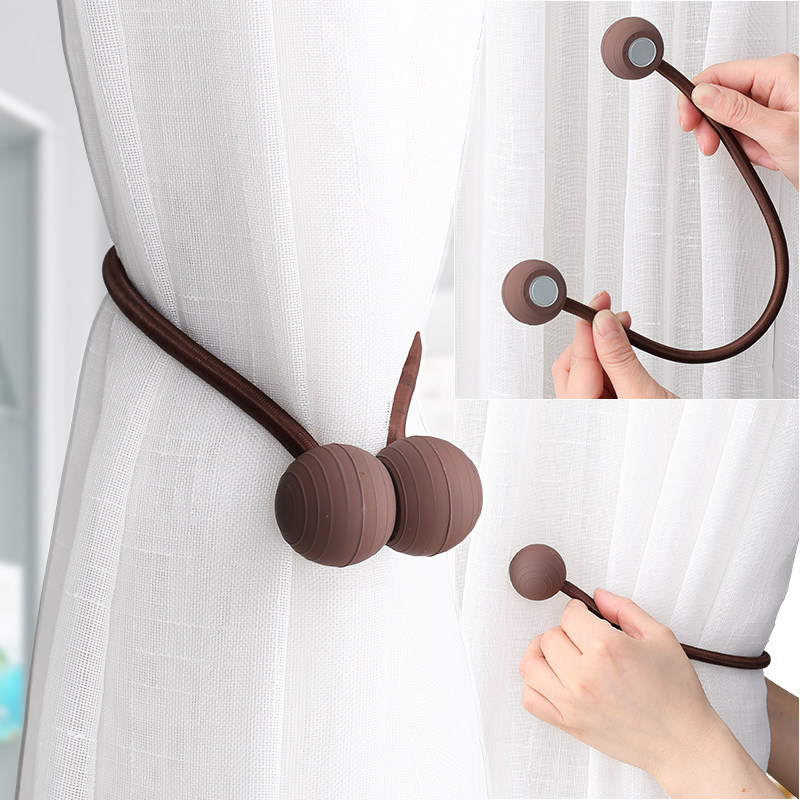 Curtain tie tie rope simple modern magnet curtain buckle tie rope accessories curtain rope tie pair - Taobao