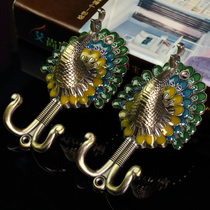 Eurostyle colorful peacock alloy curtain hanging ball hook simple wall hook wall hook window curtain wall hook wall hook accessories