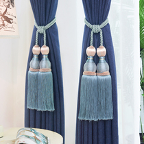 Curtains strap bondage rope simple modern tassel strap tied ball gua qiu adhesive hook European curtains strap curtain buckle