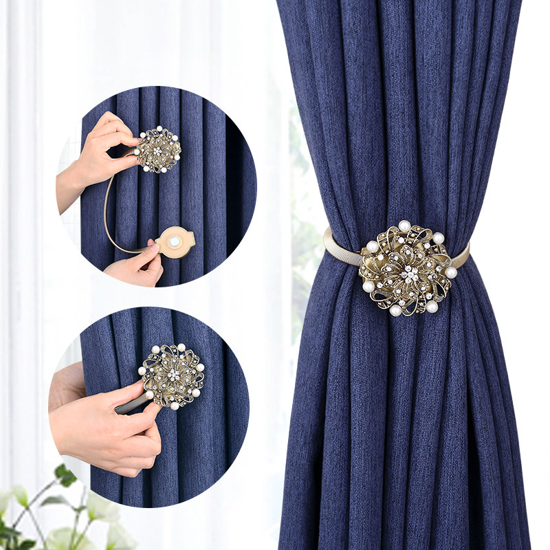 Curtain strap simple modern living room bedroom creative curtain rope strap hook magnet curtain buckle curtain clip
