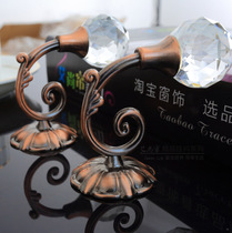 Affordable Curtain Hook Wall Hook Window Curtain Wall Hook Wall Hook Ball Rope Buckle Accessories Tie Hook Zinc Alloy Imitation Ancient Crystal