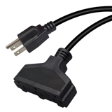 US-регулируемая заглушка One Tow Three Power Cords American Standard 5-15P до 5-15R Удлинительное кабель с 3-позиционным американским сиденьем женщины