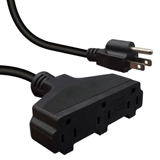 US-регулируемая заглушка One Tow Three Power Cords American Standard 5-15P до 5-15R Удлинительное кабель с 3-позиционным американским сиденьем женщины