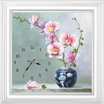 3D printed cross stitch clock wall clock new living room simple modern bedroom flower small pieces simple small