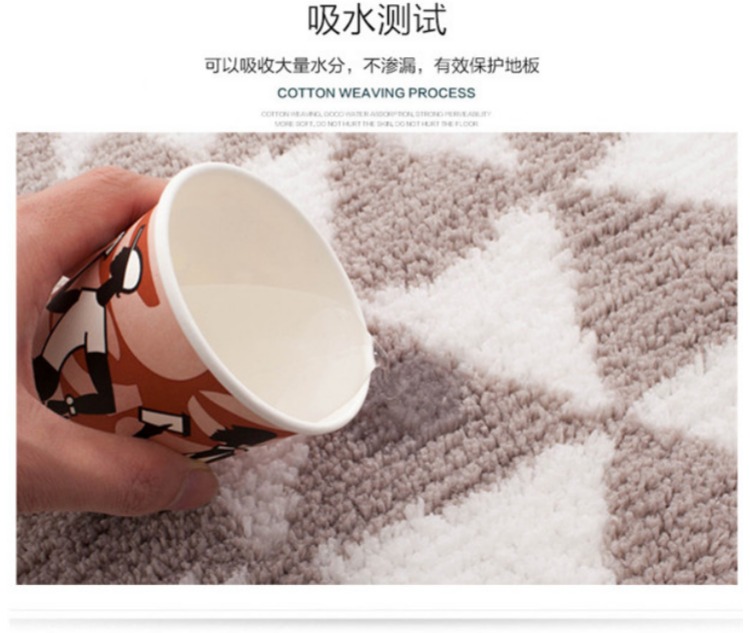 Ins Bắc Âu đơn giản bán tròn thấm phòng tắm mat cửa mat cửa ra vào mat mat chống trượt pad máy có thể giặt - Thảm sàn xốp nền nhà