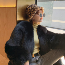2021 new imported whole leather fox fur coat female Korean version thick thin fur coat winter