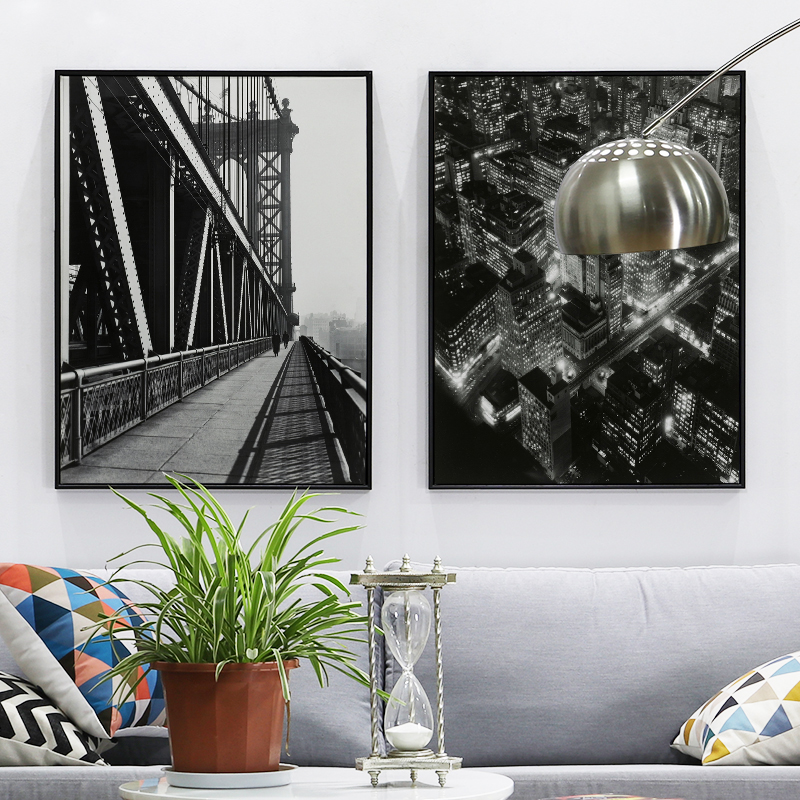 Usd 50 28 Clic Black And White City Photography Living Room Clic Black And White City Photography Living Room Decorative Painting Entrance Paintings Modern Minimalist Office Murals
