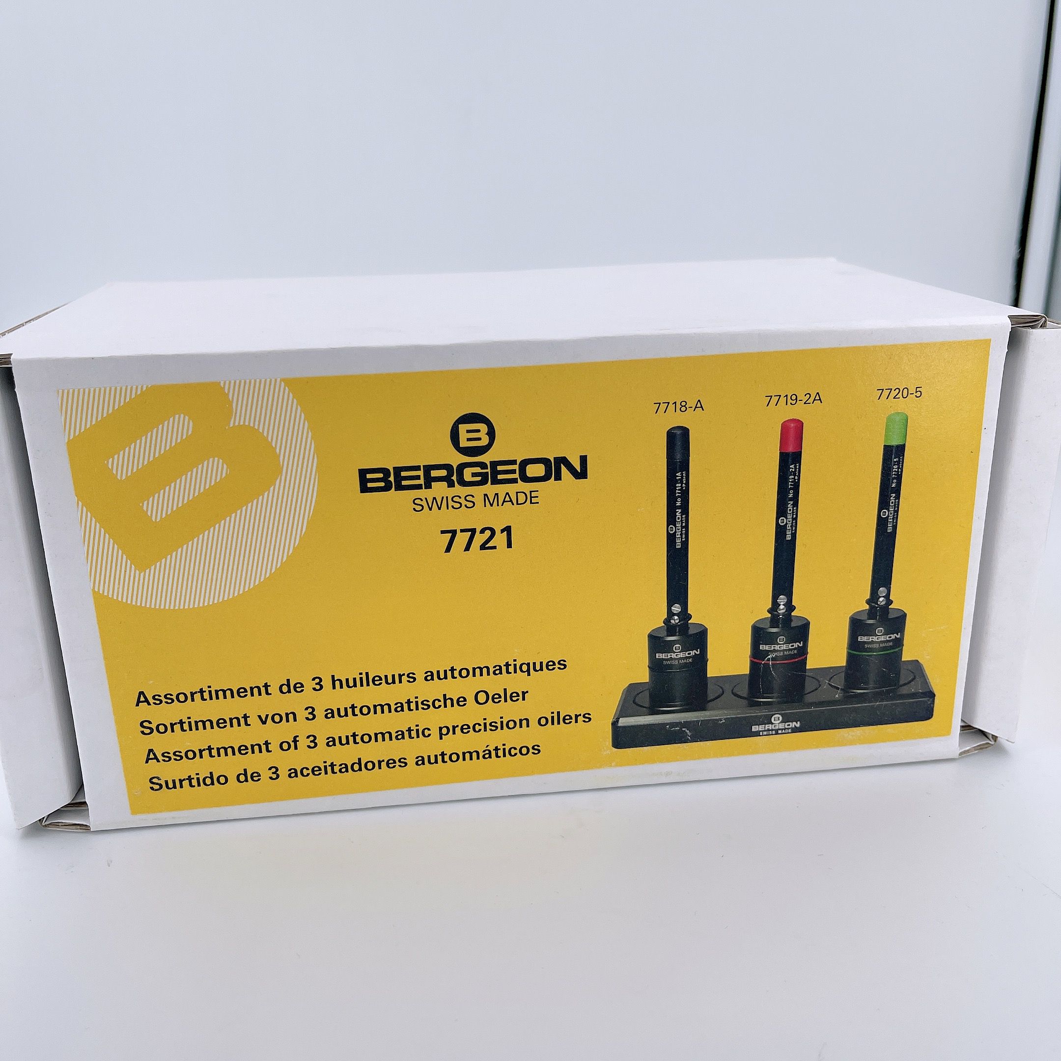 Switzerland original BERGEON 7721 three packages with pedestal automatic pedestal oil pen 7718 7719 7720