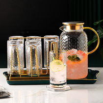 Household light luxury water cup set glass kettle Nordic cold water bottle water set living room tea cup tea cup cup glass