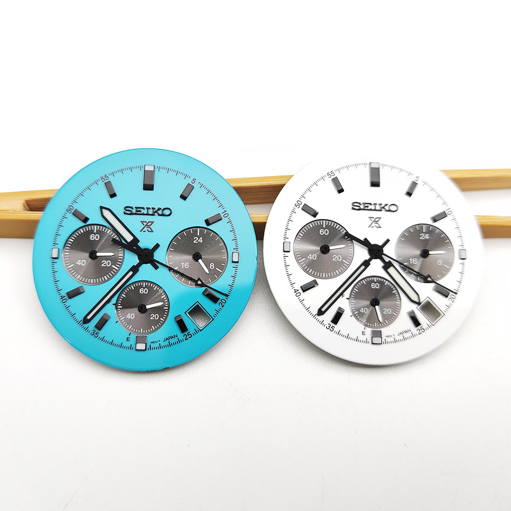 Аксессуары 39mm手表表壳全套+中光钢带 代用精工石英vk63机芯改装配件蓝宝石 Parnsrpe