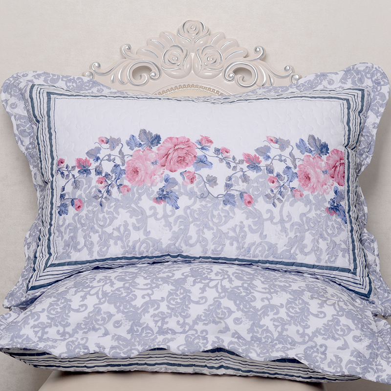 Foreign trade Korean-style pure cotton quilted pillowcase washed cotton full cotton quilted thickened European and American clamp cotton single pillow headgear special price