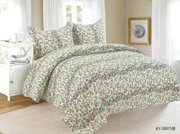 Cotton điều hòa không khí được chăn bông * Giường đôi châu Âu đơn giản cotton mùa hè mát mẻ được giặt trải giường ba bộ ga phủ giường everon