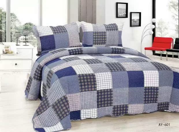 Cotton điều hòa không khí được chăn bông * Giường đôi châu Âu đơn giản cotton mùa hè mát mẻ được giặt trải giường ba bộ ga phủ giường everon