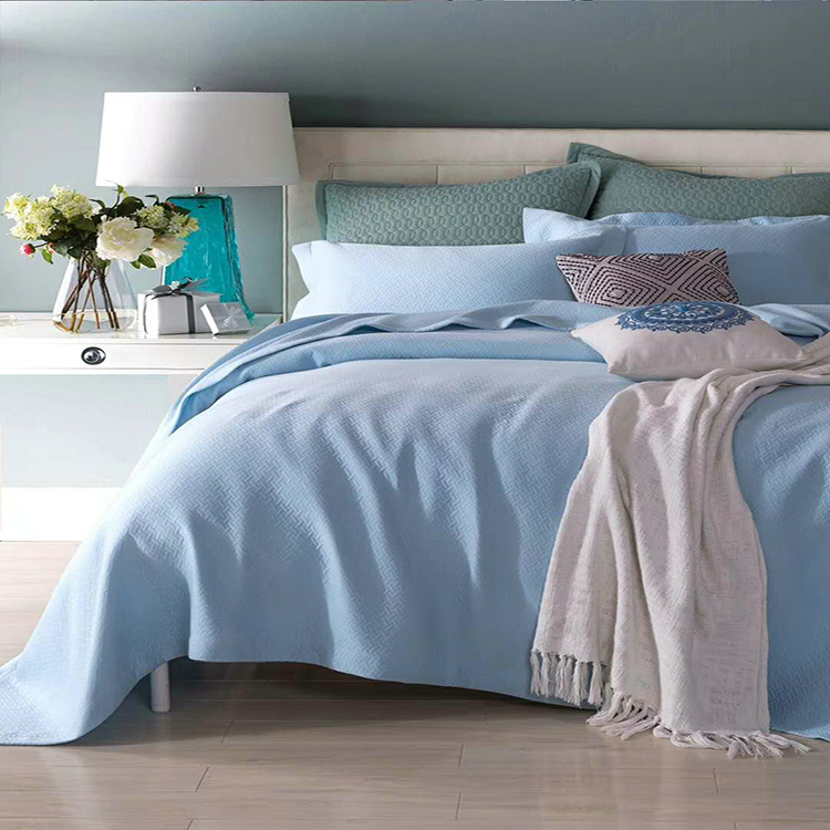 Gia súc hàng hóa! Xuất khẩu sang châu Âu và lớp không khí giường jacquard bông bao gồm 100% cotton vải dày ba mảnh clip Khăn - Trải giường bộ ga giường everon
