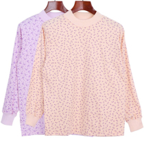 Womens high collar spring and autumn underwear pure cotton plus fertilizer plus size single piece liner middle-aged and elderly large cotton cloth shirt