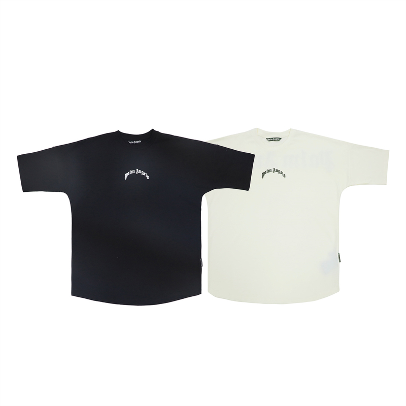 Palm Angels Short-Sleeve T-Shirt American Style Trendy Brand Vintage Lettering Simple Loose Versatile Half-Sleeve Summer