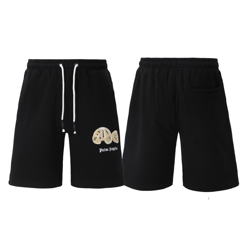 Palm Angels Embroidered Bear American High Street Shorts Trendy Pure Cotton Casual Shorts