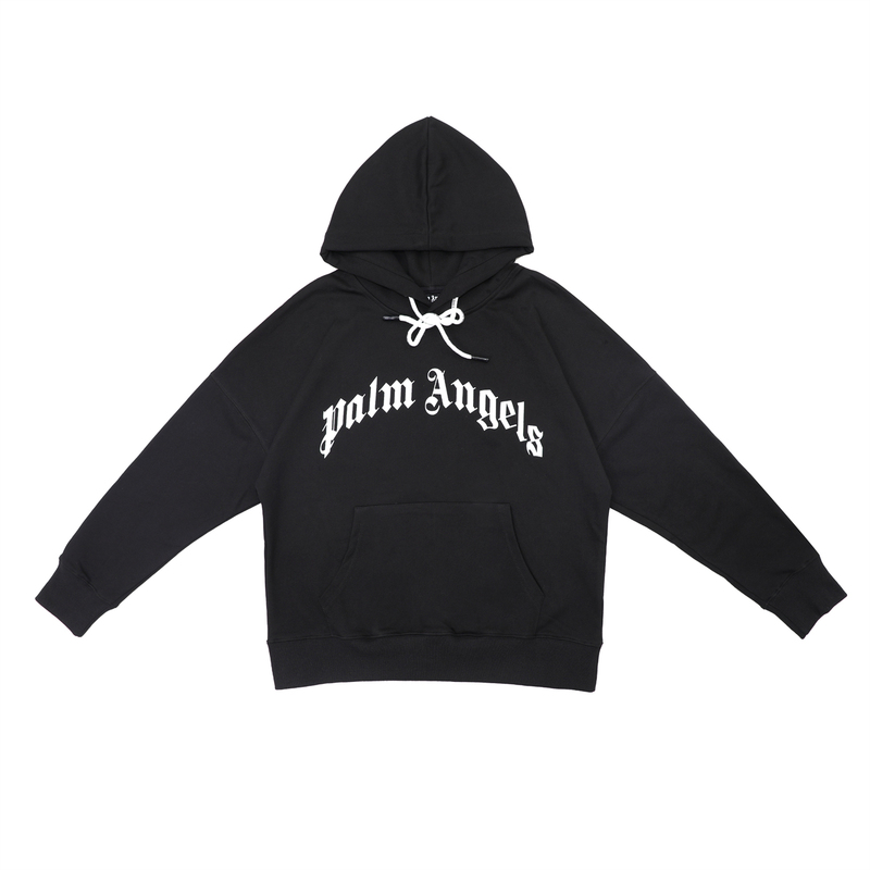 Palm Angels Hooded Sweatshirt with Pa Lettering Print, American Street Style Casual Pure Cotton Jacket
