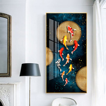 Diamond painting 2021 New Full diamond living room year after year porch nine fish figure cross stitch Crystal simple masonry embroidery
