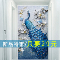 5d diamond painting 2021 new living room magnolia peacock full diamond crystal cross stitch masonry sticker bead embroidery 2020