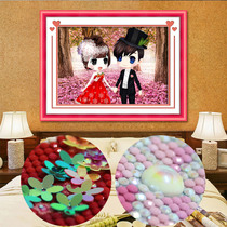 5d diamond embroidery 2021 new living room full diamond wedding small pieces crystal cross stitch self embroidery hand diamond stickers