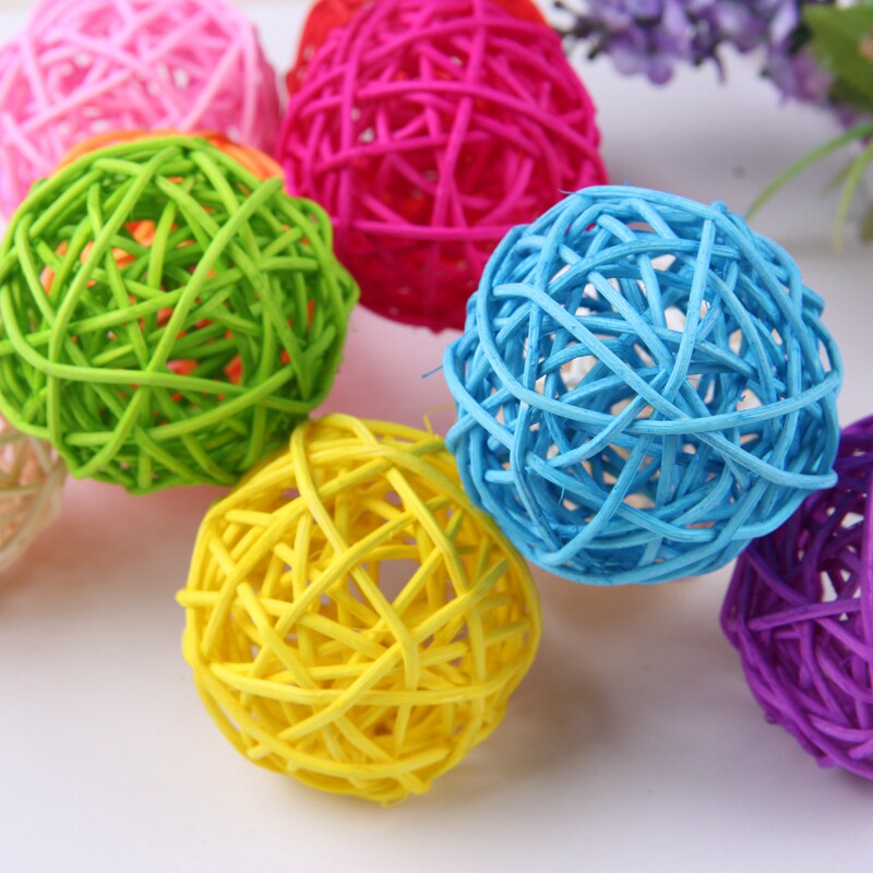5CM natural rattan choreography with toy balls Colour festive lamp string of fragrant lavender dry branches White vines dry branches flower arranging colourful balls