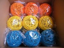 Diameter 20CM HOTEL MALL SHOP WINDOW DECORATION RATTAN BALL SHADE MIDCOURT HANGING DECORATION COLORFUL FLOWER BALL
