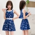 Cô gái mới sinh bảo thủ váy một mảnh ngực nhỏ tươi roi tụ tập che bụng là thép mỏng hỗ trợ đồ bơi nữ size lớn Bộ đồ bơi One Piece
