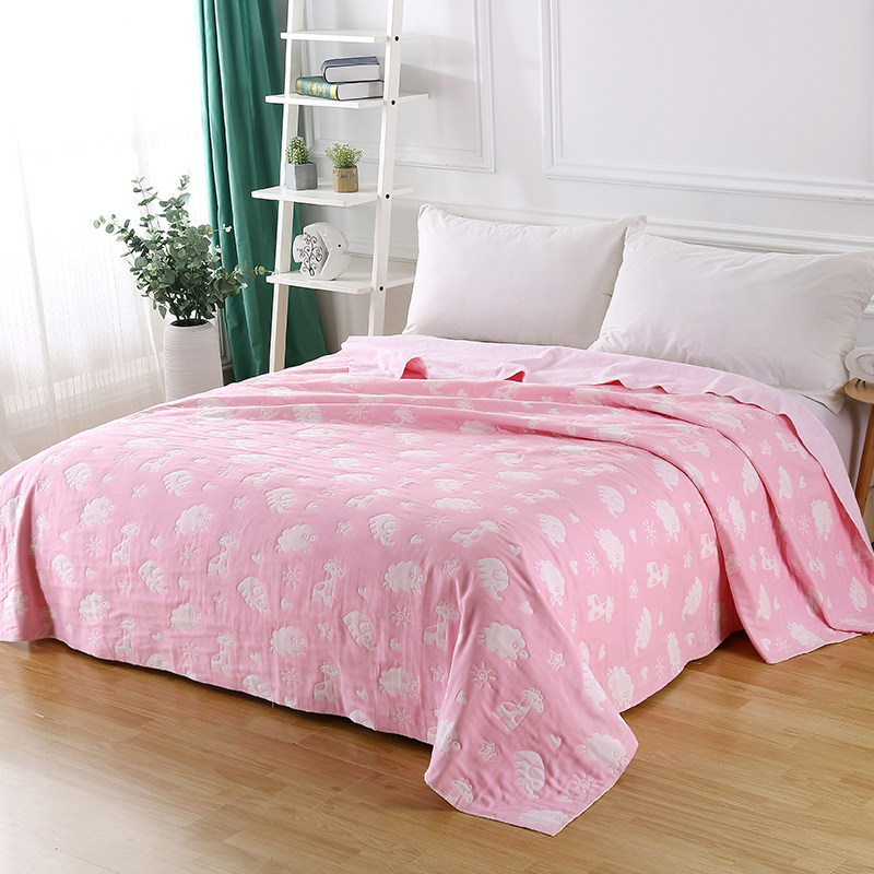 (Elephant sheep powder) Baby isolation pad Cotton gauze waterproof newborn baby urine pad breathable machine washable