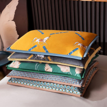 Summer Tencel cotton linen whole buckwheat shell pillow single dormitory pillow with pillowcase to protect cervical spine buckwheat skin to help sleep