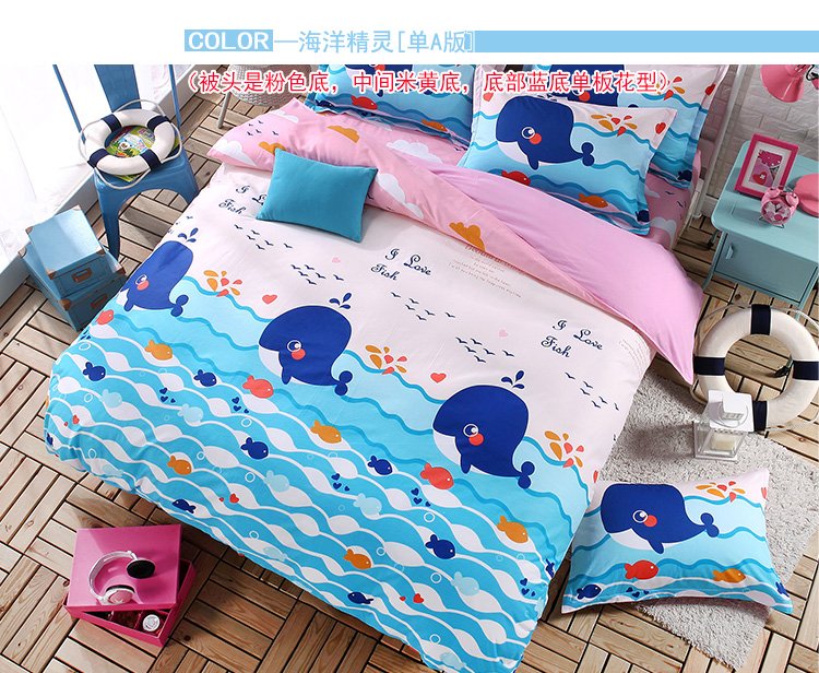 Mảnh duy nhất của bông quilt cover 1.2m1.5 mét trẻ em phim hoạt hình mẫu giáo phim hoạt hình quilt bông sinh viên tùy chỉnh