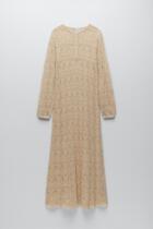 April spot ZARA domestic hollow fabric knitted dress 05755040711 5755 040