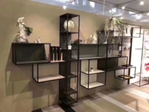 Stainless steel black titanium storage cabinet flower pot display stand