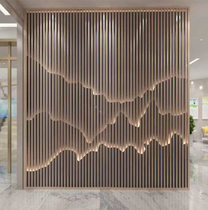 Stainless steel home new Chinese partition screen Modern simple metal partition door living room block brake partition Landscape