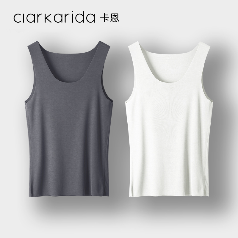 Clarkarida Inner Wear Vest Men's Underwear Summer Thin Modal Seamless T-Shirt Sweat-Absorbent Shirt for Men